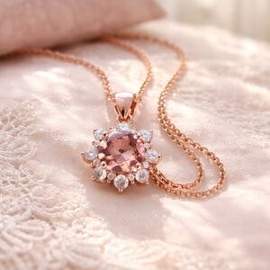 New Color Change Diaspore Pendant 18K Rose Gold Vermeil